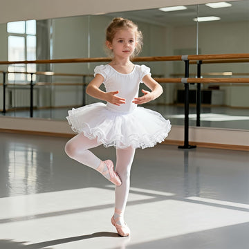 Tutu Skirt Girls Elastic Ballet Dance Skirts 4 Layer Tulle Tutu Toddler Kid