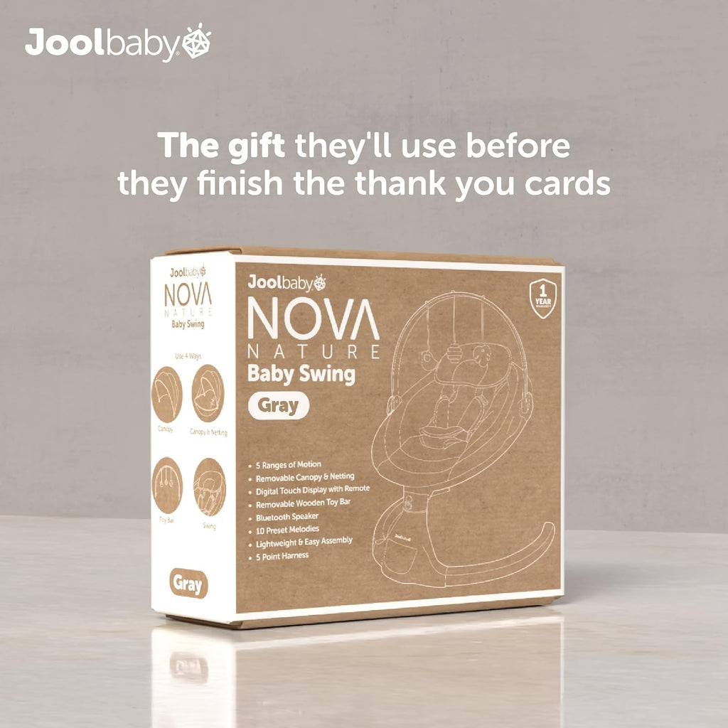 Nova Nature Baby Swing for Infants - Bluetooth Music, Remote