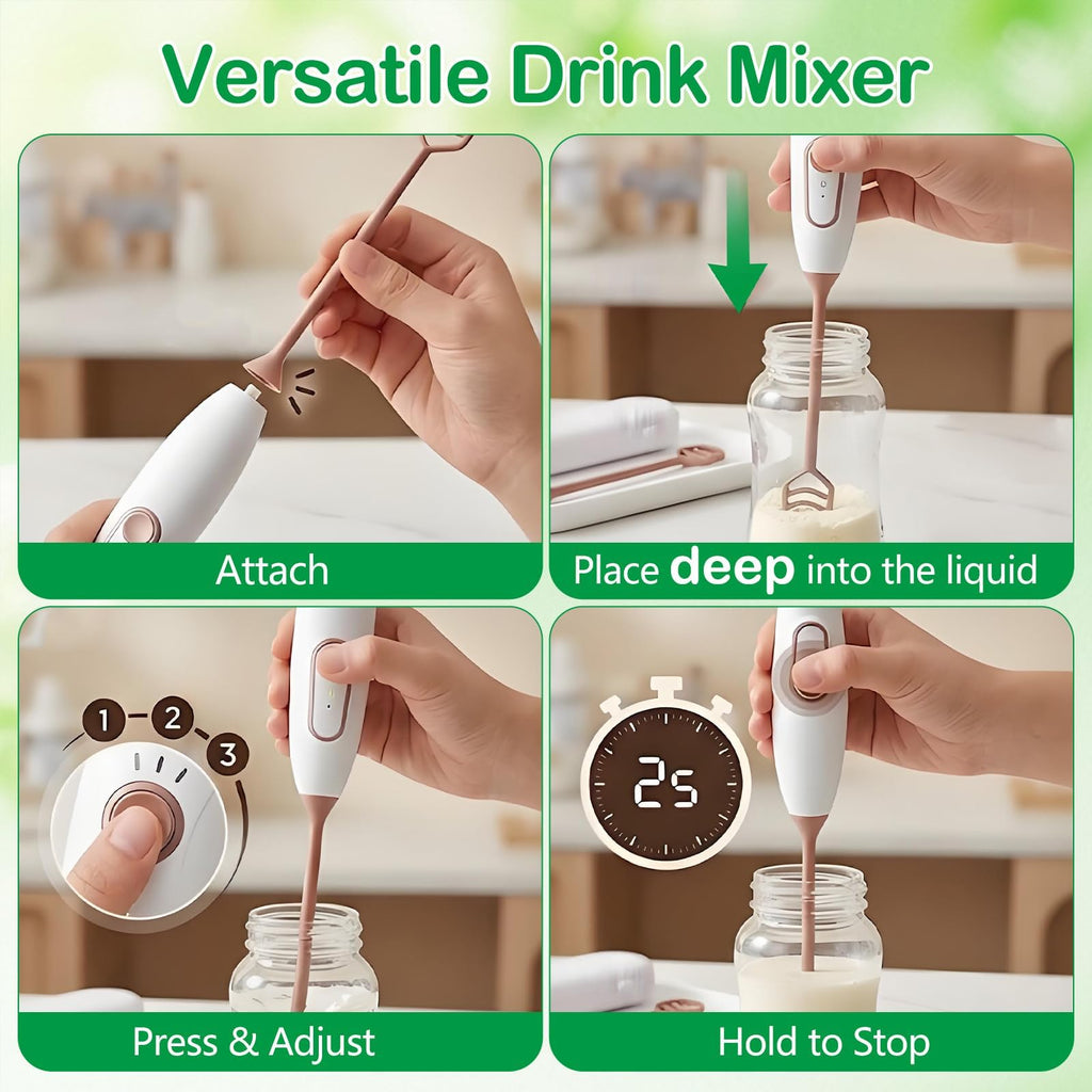 Portable Rechargeable Baby Formula Mixer (White)