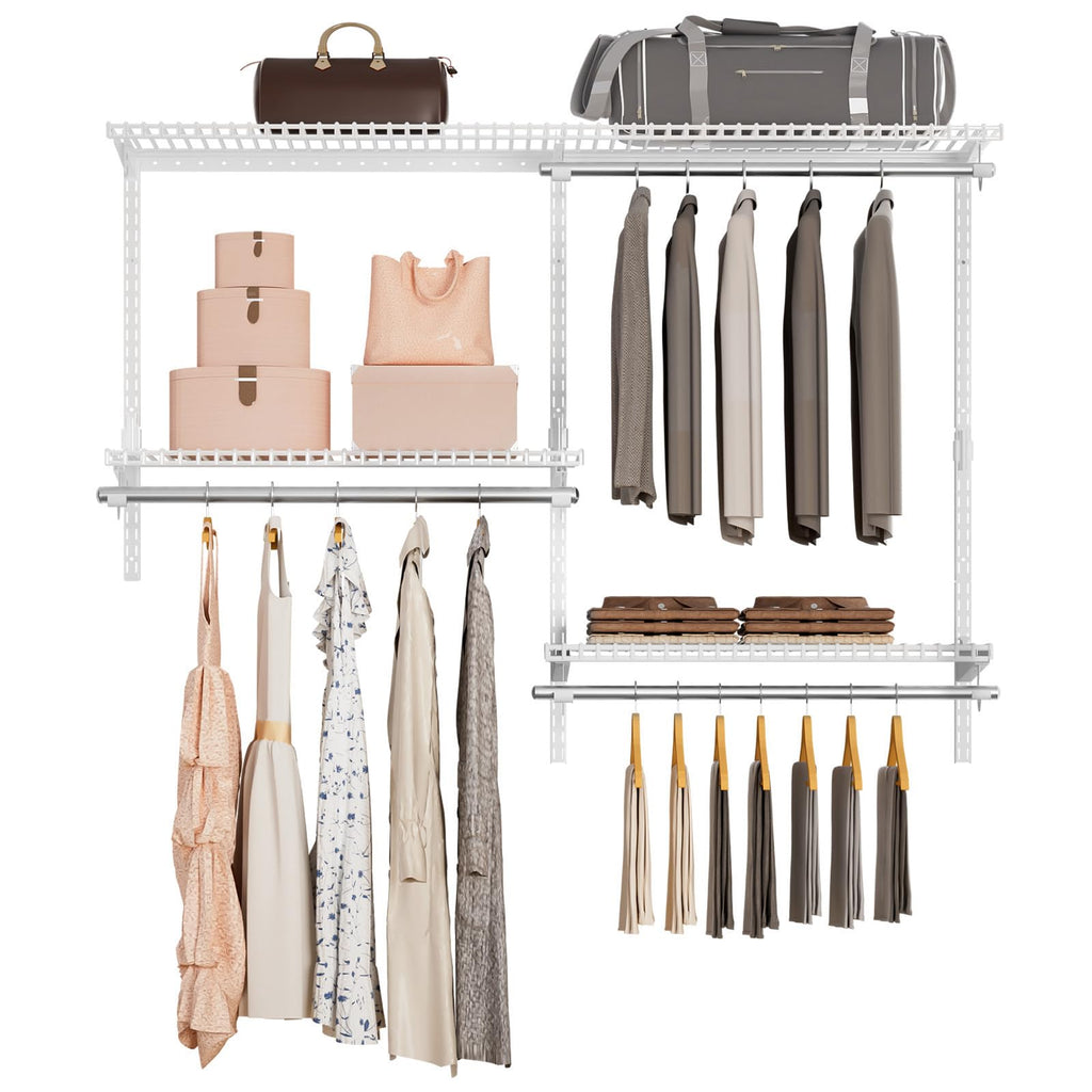 Sturdy Closet Organizer System: 4.4 Ft. Custom Metal Wire Shelving