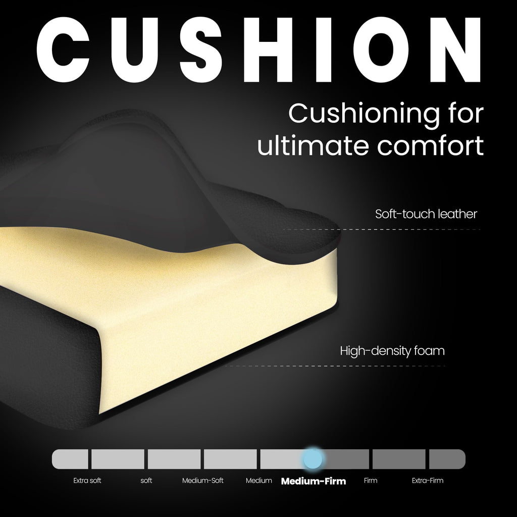 Gaming Chair, Footrest, Lumbar, High-Back, White Black