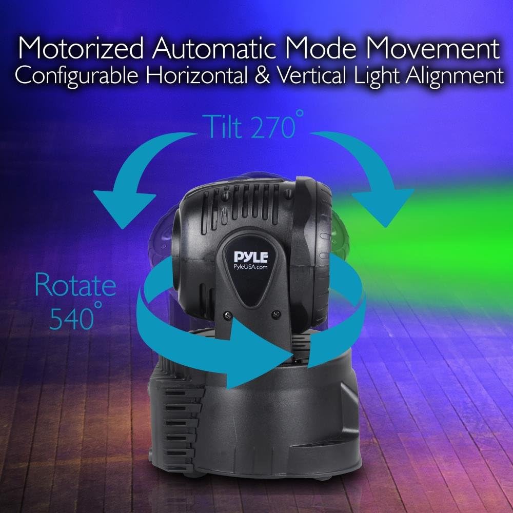 Party Rotating Moving Stage Light - for Professional DJ Dance Show Performance with RGB Color LED Bulbs, Flashing