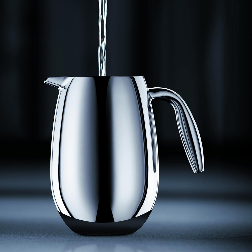 17 oz Columbia Thermal French Press Coffee Maker, Insulated Double Wall Stainless Steel, Chrome