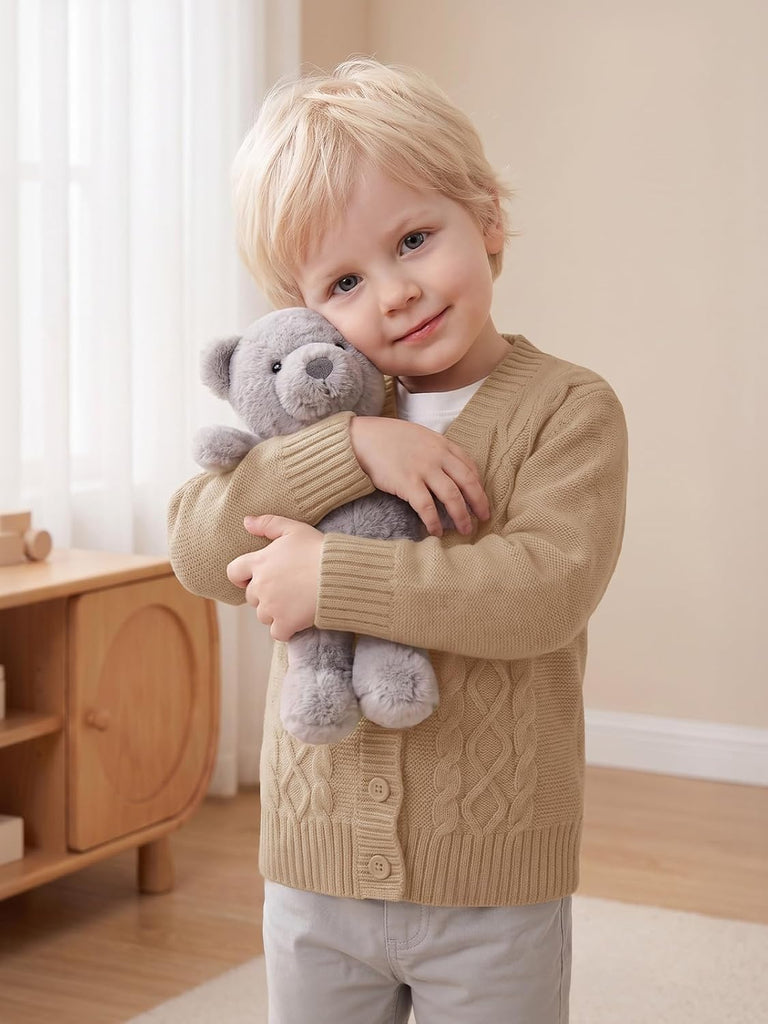Toddler Baby Boy Cable Knit V-Neck Button Down Cardigan Sweater