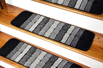 Millenium Stair Tread Treads Indoor Skid Slip Resistant Carpet Stair Tread Treads Geometric Design Machine Washable 8