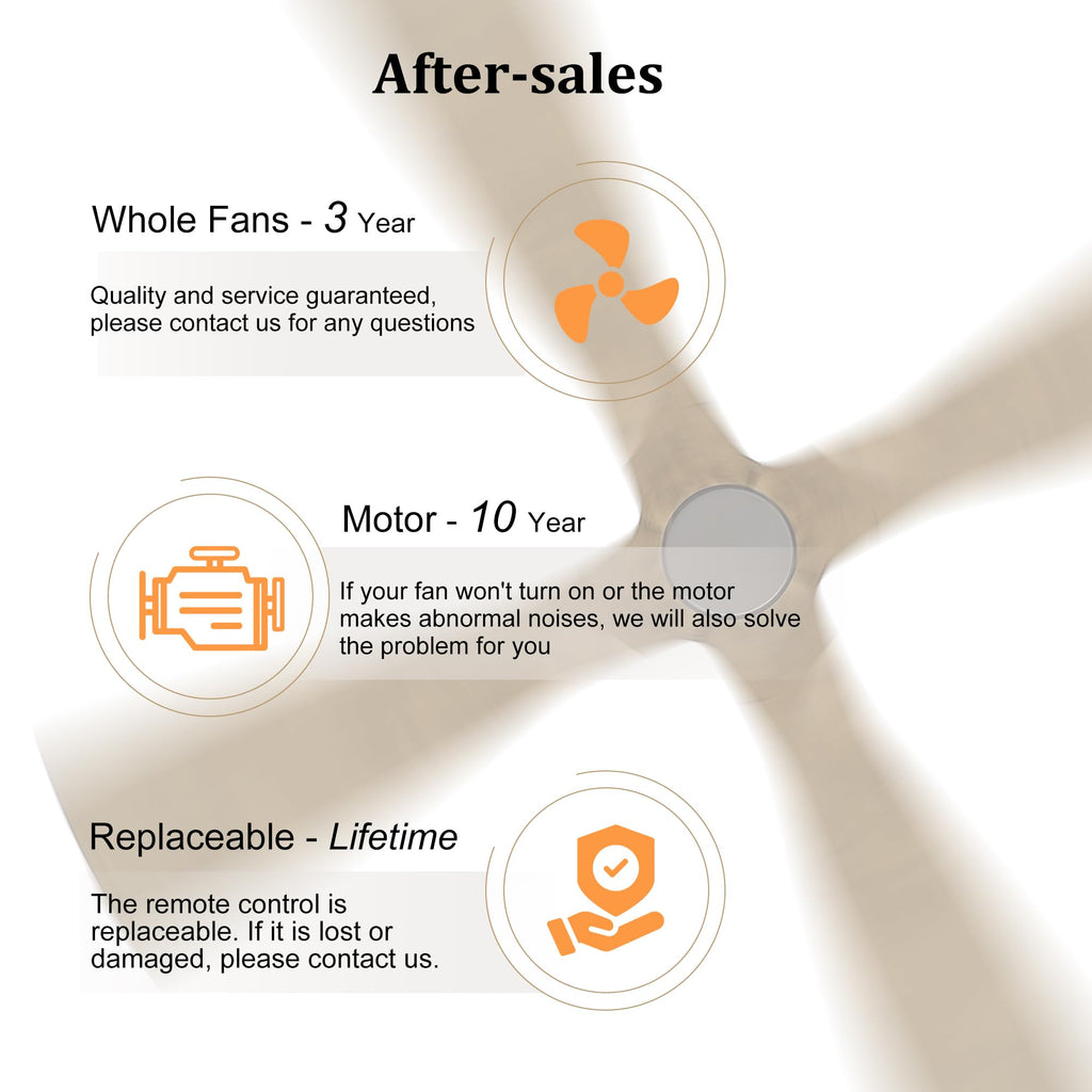 54" Ceiling Fan without Light - Remote Control, Solid Wood, 6-Speed, Reversible DC Motor, Driftwood/Charcoal Gray