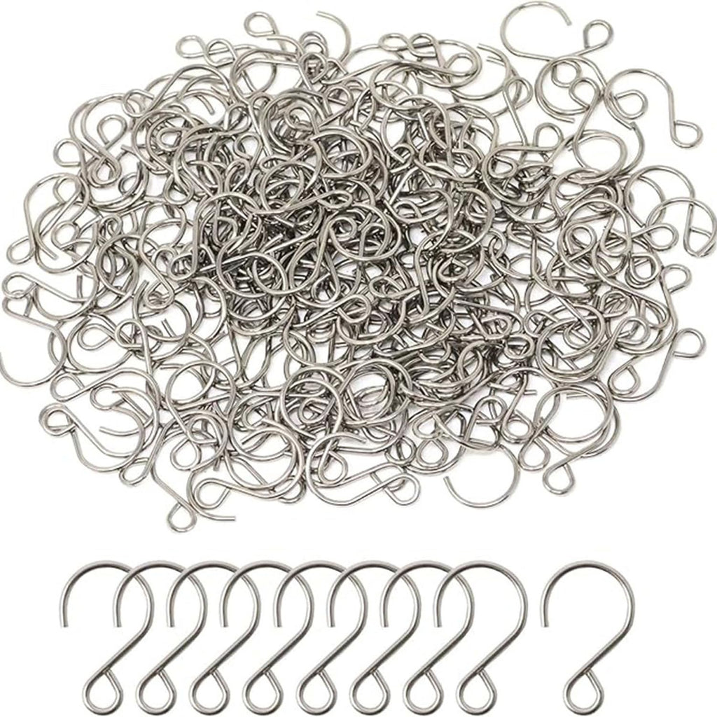 200 Pack Chandelier Crystal Prism Hooks Replacement S-Shaped Crystal Beads Hook for Crystals Chandelier Pendant