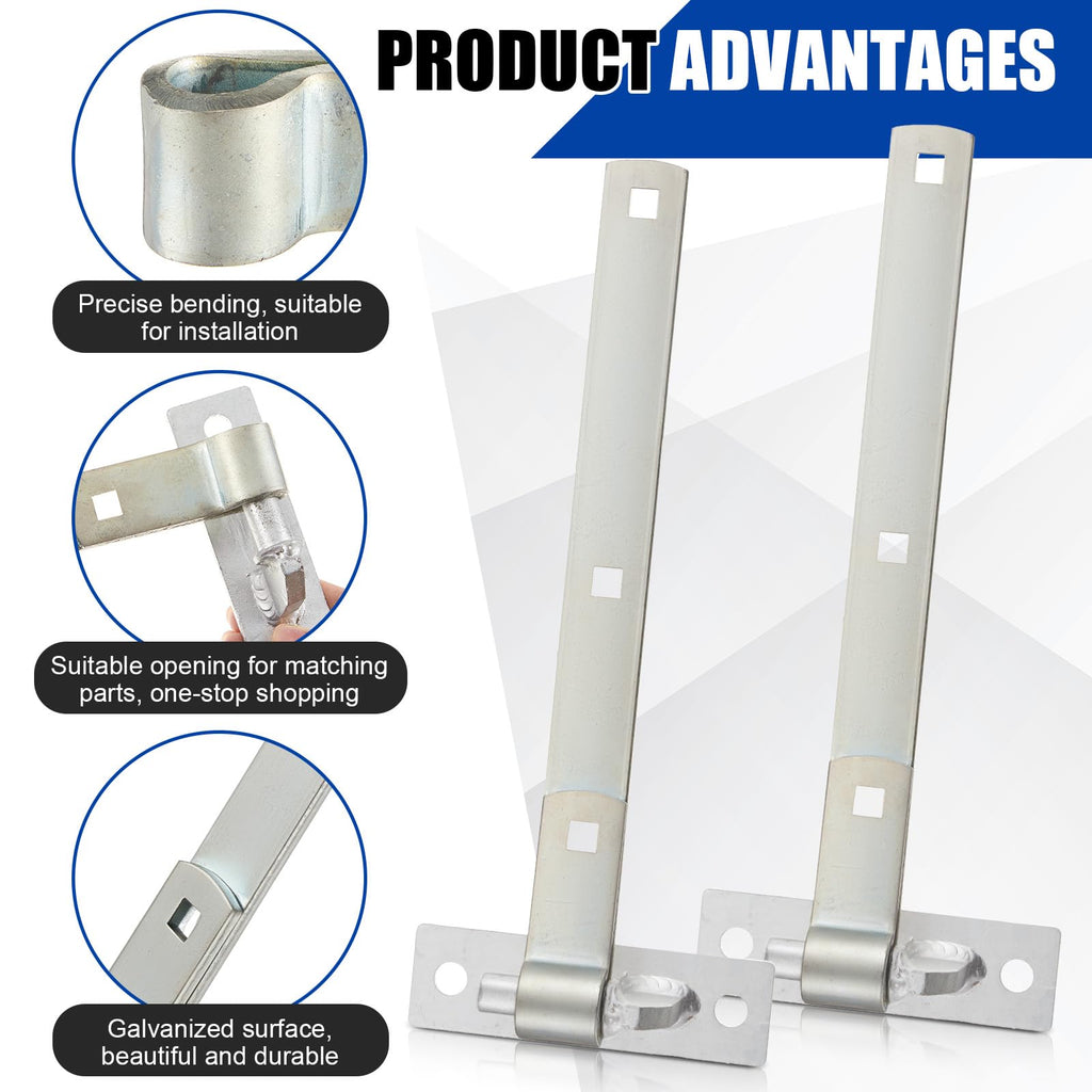 4 Pack 12" Strap Hinge Kit Heavy Duty Wall Mount Gate Hinge, Sliver