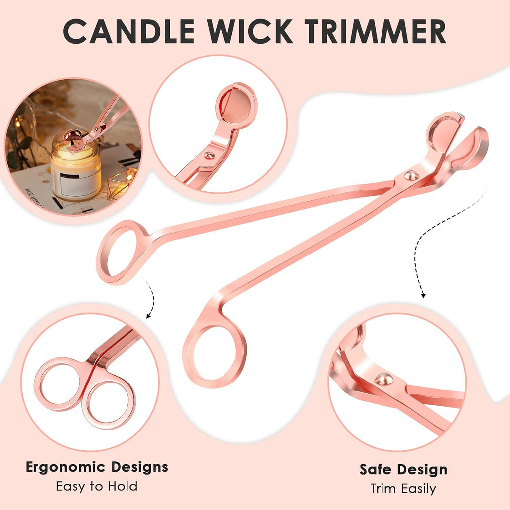 6 in 1 Candle Accessory Set,Candle Wick Trimmer Cutter,Candle Wick Dipper,Candle Wick Snuffer, Rechargeable Candle