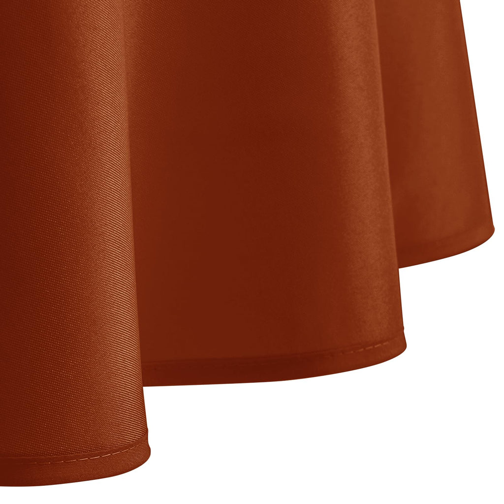 Round Tablecloth, 90 Inch, Rust, 1 Pack