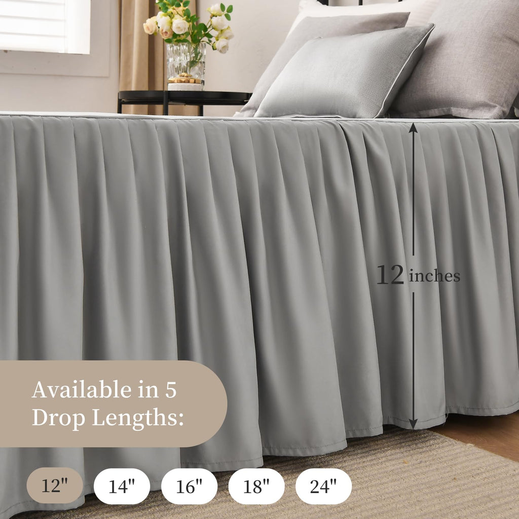 Ruffled Bed Skirt with Split Corners