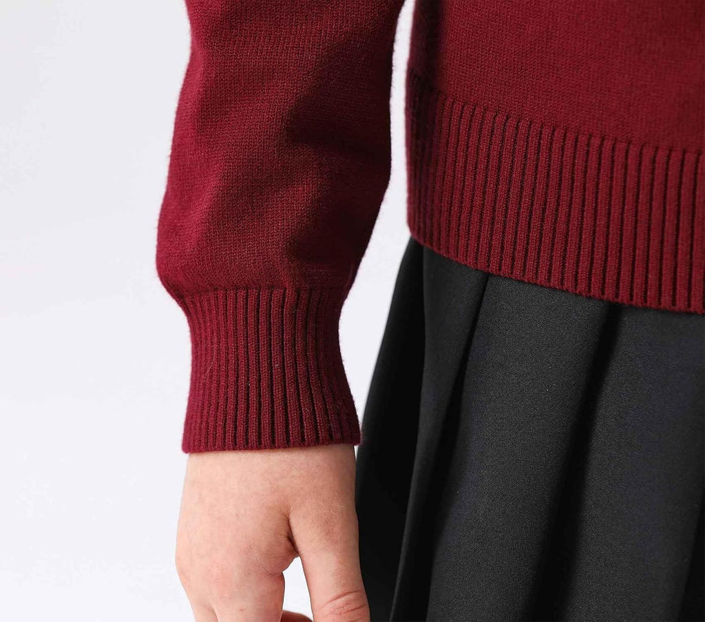 Sweater School Uniforms Button Long Sleeve Knit Tops