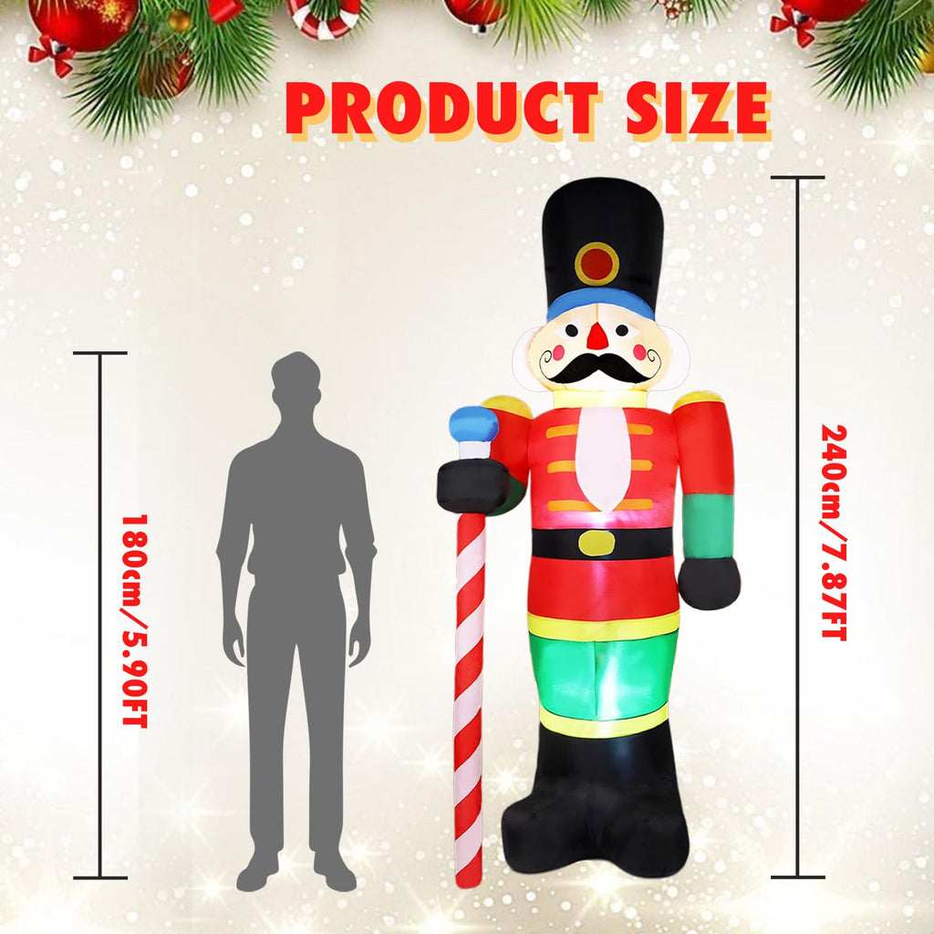 8 FT Christmas Inflatables Nutcracker Outdoor Decorations