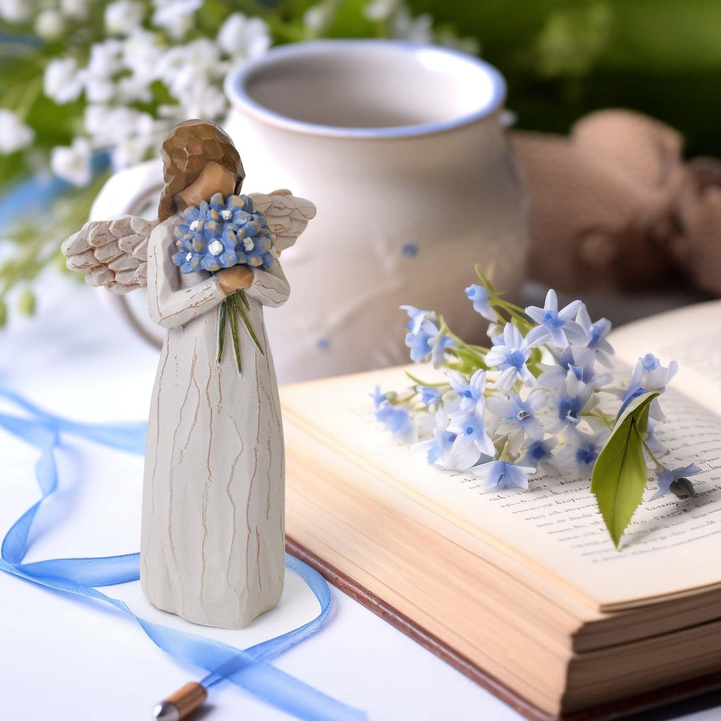 Forget Me Not Guardian Angel Figurines, Sympathy Gifts for Loss Loved One