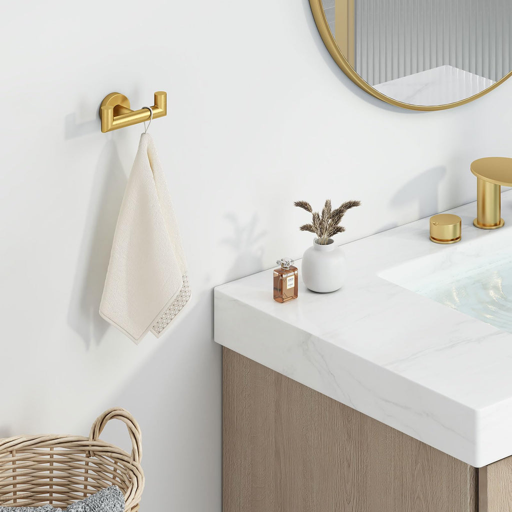 Towel Hook Brushed Dark Gold, Bath Towel Holder Wall Mount