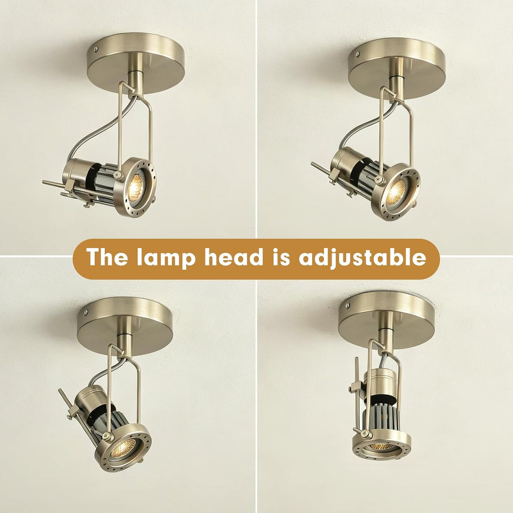 Ceiling Spotlight Indoor Dimmable Directional Nickel Spot Light 9W GU10