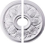 18 1/8"OD x 3 1/2"ID x 2 3/4"P Edinburgh Ceiling Medallion, Fits Canopies up to 5-1/8", 2 Piece