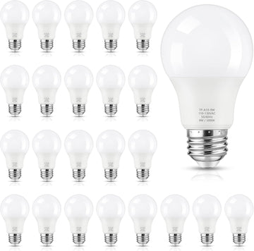 A19 LED Light Bulbs, 60W Equivalent 5000K Daylight White 24-Pack