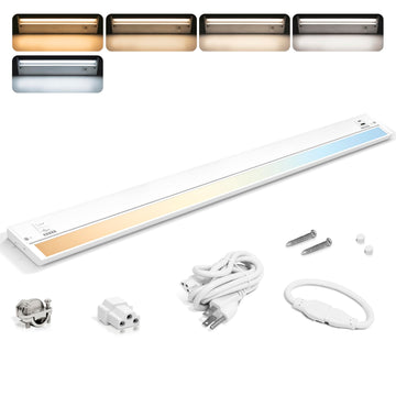 LED Under Cabinet Lighting Hardwired - Swivel Lens - 32 Inch White