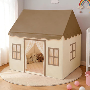 Kids Tent with Padded Mat Playhouse with Large Space for Toddlers Indoor Kids Play Tent for Girls Boys with Stars
