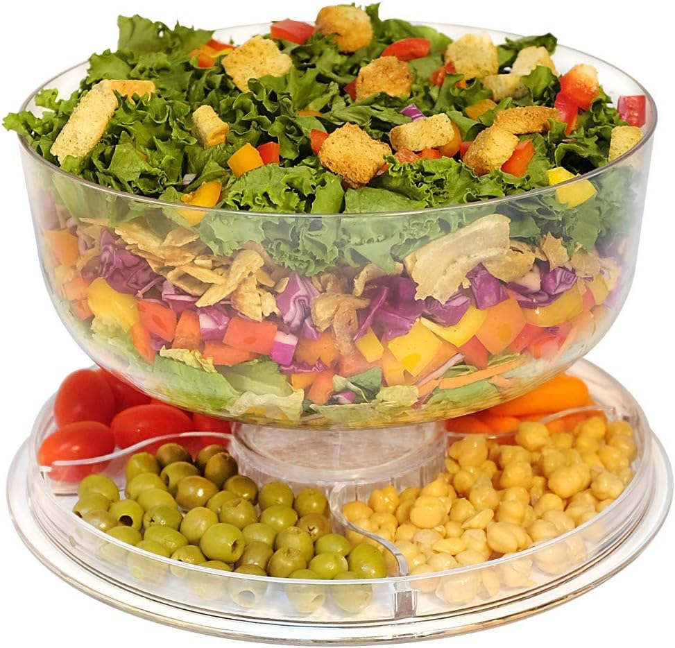 Cake Stand with Dome Cover, 6-in-1 Multi-Purpose Use, Cake Stand with Lid, Serving Platter, Punch Bowl, Desert