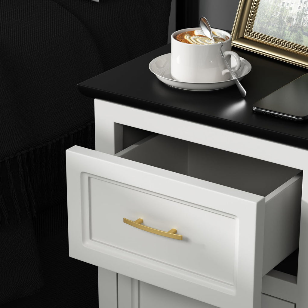 20 Pack Brushed Gold Cabinet Pulls, Solid Zinc Alloy, 3 Inch CC