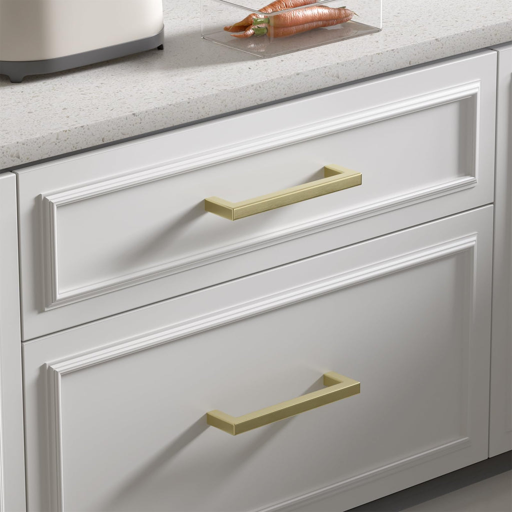 25 Pack 6-1/4" CC Brushed Gold Cabinet Pulls Drawer Pulls