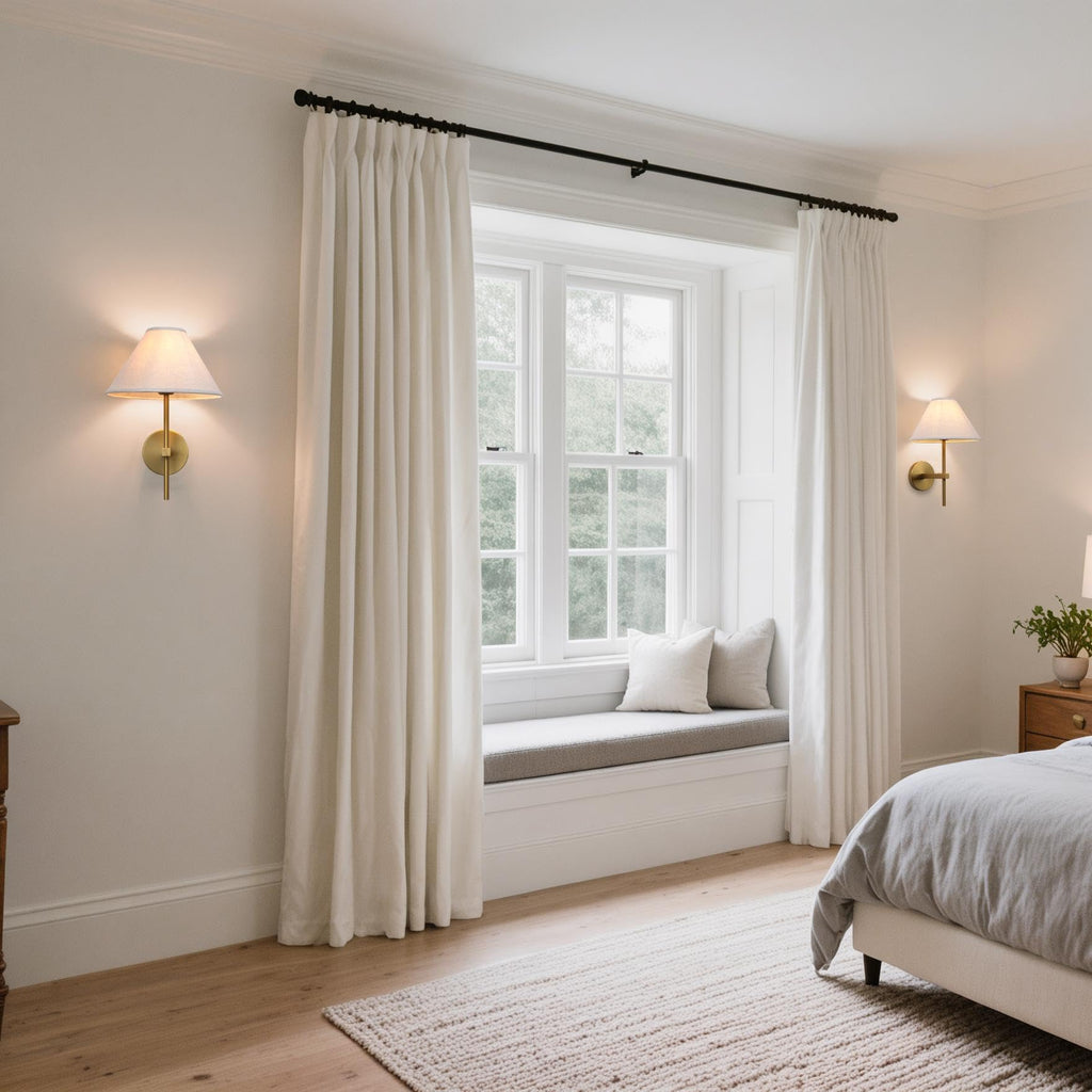 Modern Linen Wall Sconce Hardwired