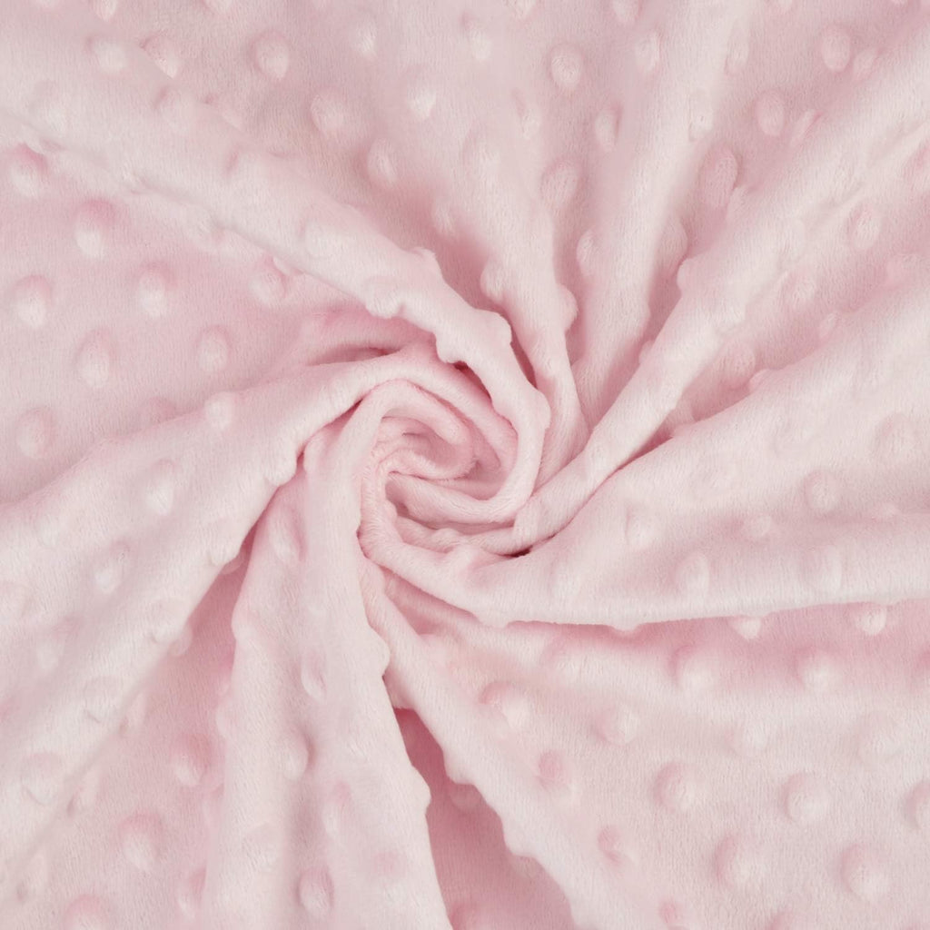 Heavenly Soft Chenille Receiving Blanket (30" x 40"), Layer Design with Minky Dot & Silky Satin, Pink, for Boys