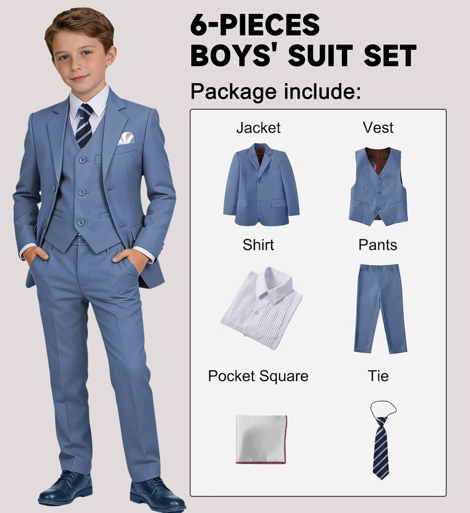 Boys Suit Kids Formal Tuxedo Suits for Boys Wedding Easter Outfits