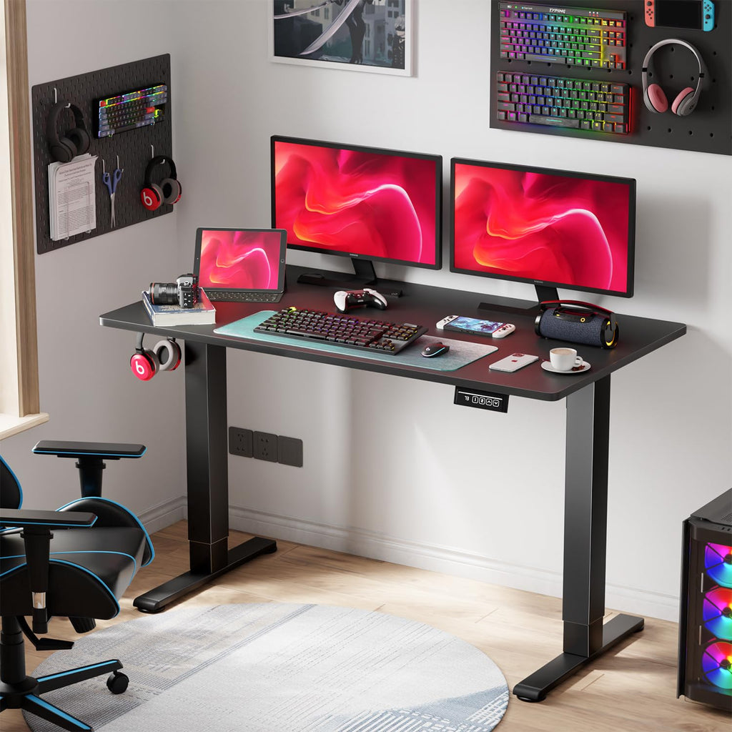 Electric Standing Desk 48x24 Inch Height Adjustable Desk Large Space Office Computer Desk with Headphone Holder 2