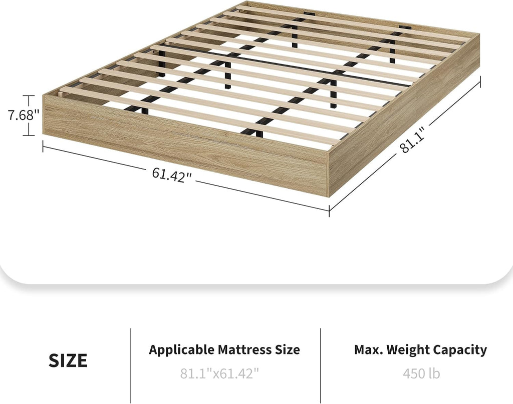 Japanese Style Solid Wood Platform Bed Frame