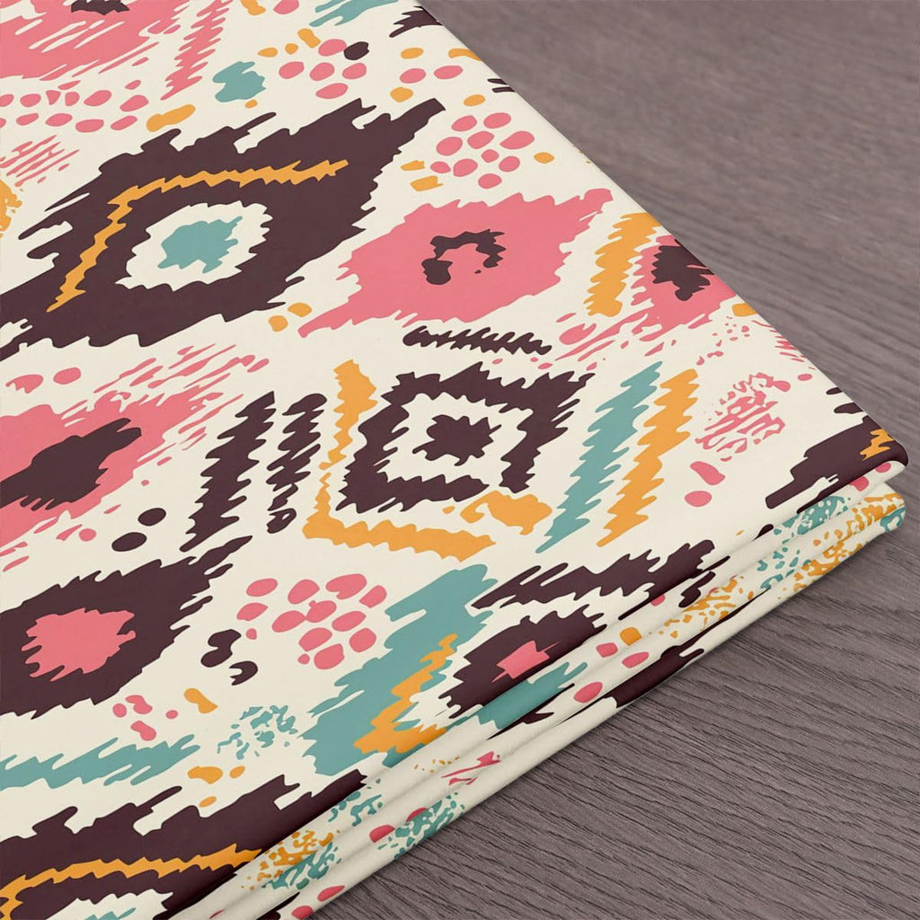 Mexican African Pattern Fabric by The Yard, Tribal Ethnic Abstract Art Soft Polyester No Stretch Sewing Craft, Aztec