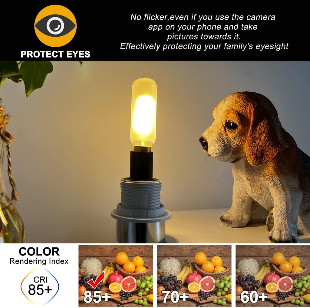 T6 Led Bulb 2W Dimmable E12 Edison Light Bulbs 2700K Warm White T6.5