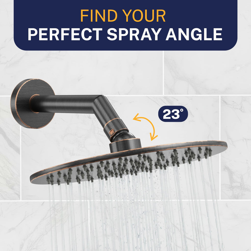 Metal Rain Shower Head Large 8 Inch High Pressure Rainfall