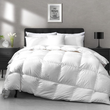 Luxury All Season Down Feather Fibers Comforter Full/Queen Duvet Insert