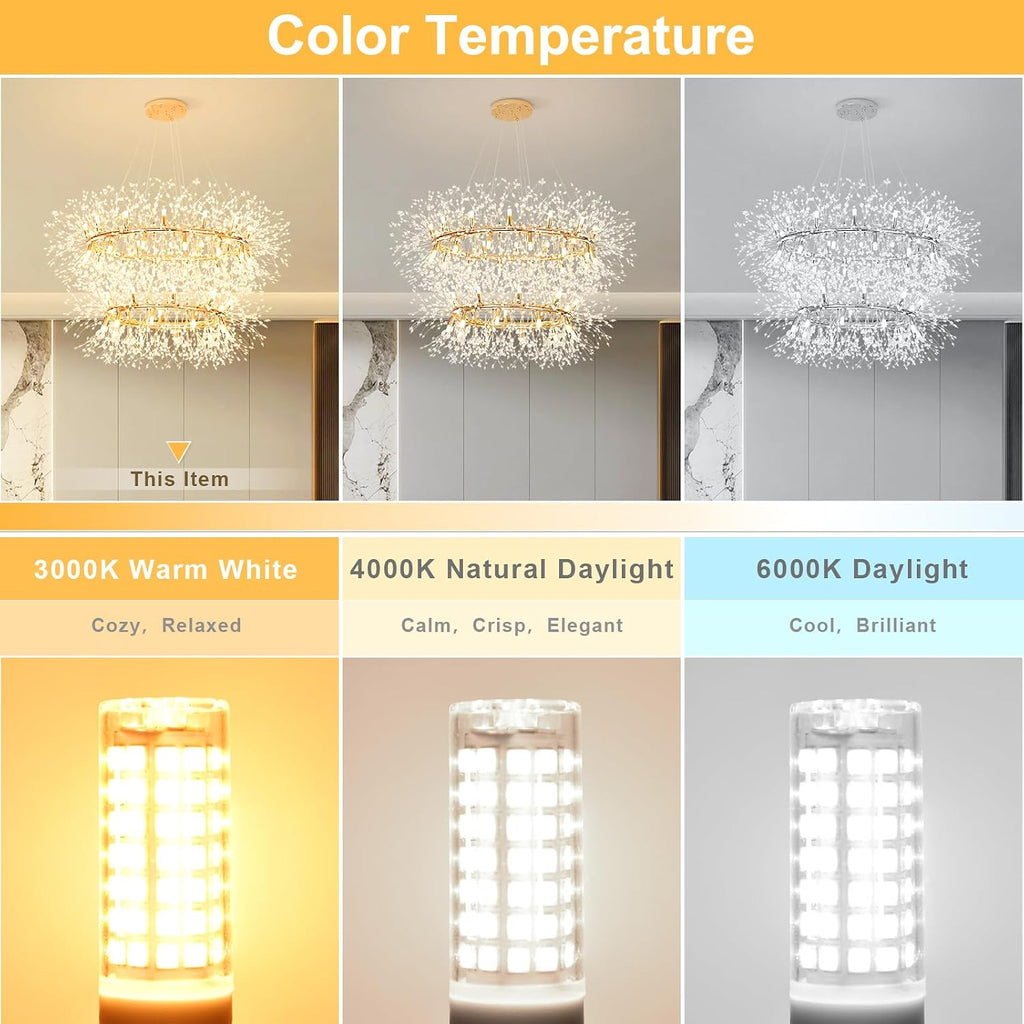G9 LED Bulb 3000K Warm White 6W, 60W Equivalent Halogen Replacement