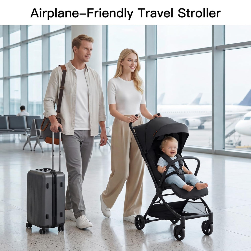 Travel Stroller for Airplane, Ultra Compact & Lightweight - Only 9.9 lbs, Portable Infant Toddler Baby Stroller