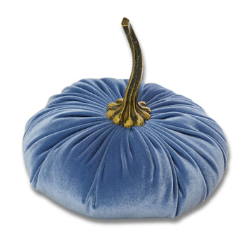Slate Blue 9 Inch Velvet Pumpkin (Slate Blue)