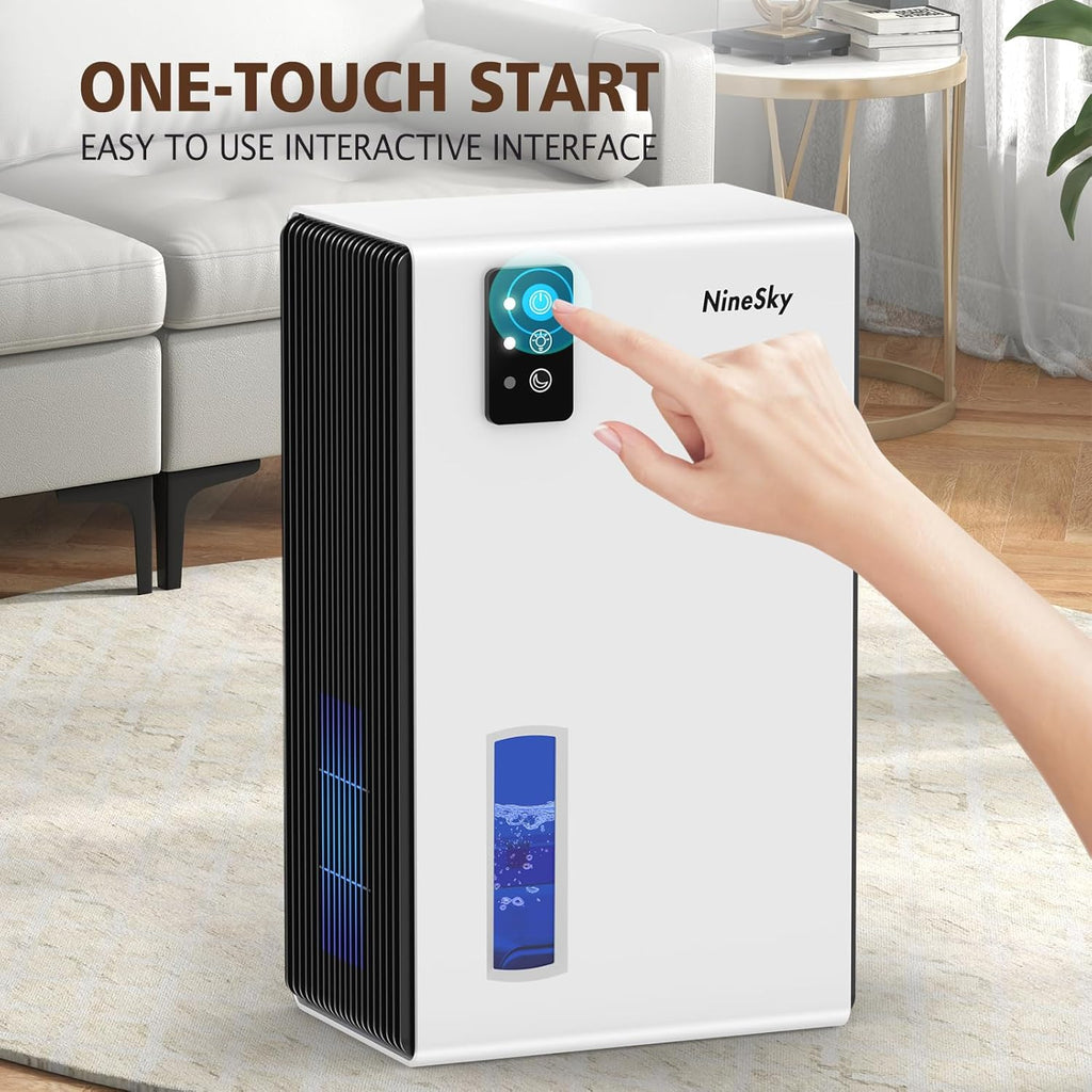 Dehumidifier, 1000 sq.ft Dehumidifiers for Home with 95oz Large Water Tank,Quiet Dehumidifier with 7