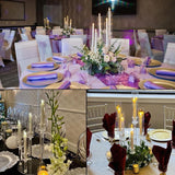2PCS Acrylic Candelabra Centerpiece for Table,5 Arm Clear Candle Stick Holders Wedding Centerpiece Standsle