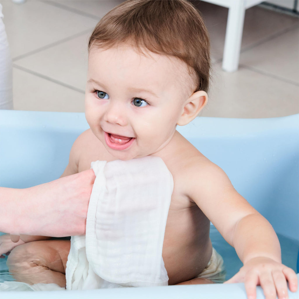 Muslin Burp Cloths for Baby 100% Cotton Large 20''X10'' 6 Layers Thicken Super Soft and Absorbent (6 Pack,White)
