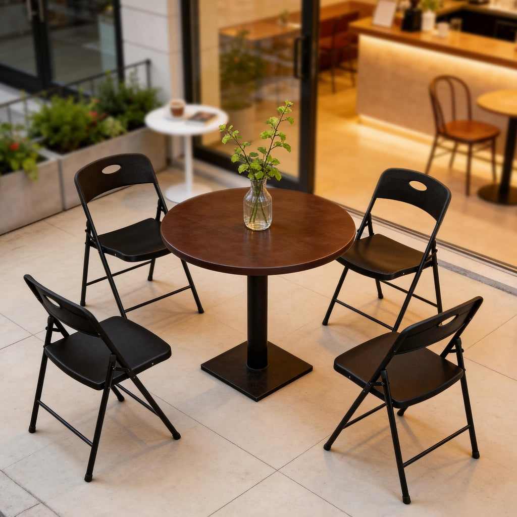 Folding Chairs 10 Pack, Outdoor Plastic Sturdy Metal Folding Chairs for Outside Indoor, Portable 350 lbs Capacity