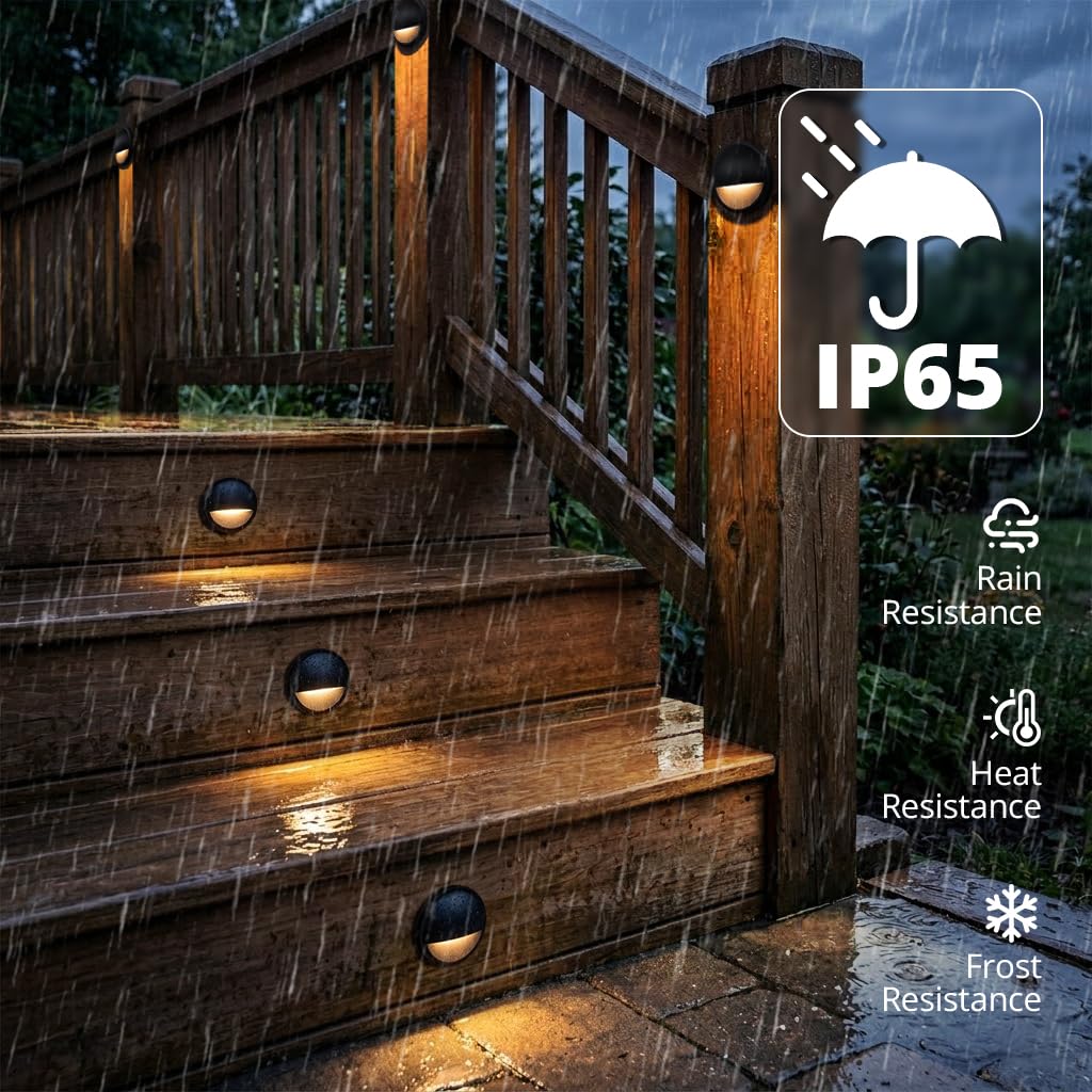 Low Voltage LED Deck Lights, Landscape Step Stair Railing Light with 2W Integrated LED Chips, Die-cast Aluminum 12V