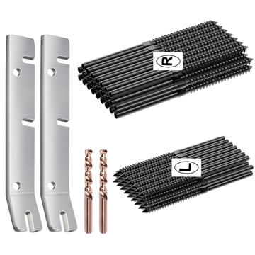50 Pack 1/8" Black Cable Railing Kit Left &Right Swage Lag Screws