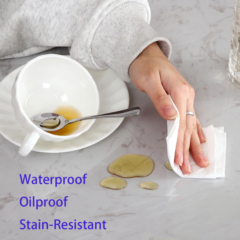 Clear Vinyl Tablecloth Protector Waterproof/Oil-Proof Plastic Square Transparent Sheet Table Cover (54X120 Inch)