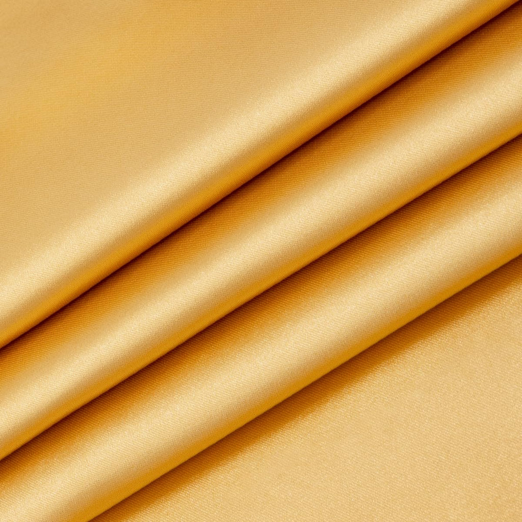 Gold Charmeuse Satin Fabric 60" Wide Soft Silky Satin Fabric by the Yard