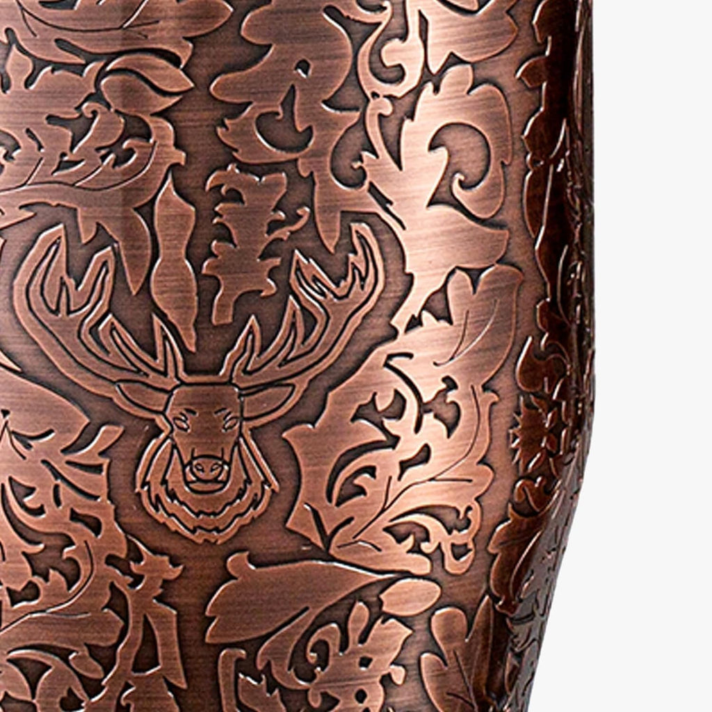 3D Etched 18-Piece Bartender Kit Stainless Steel Boston Cocktail Shaker Set Copper Plated Bartending Tools Suit - Set of 18
