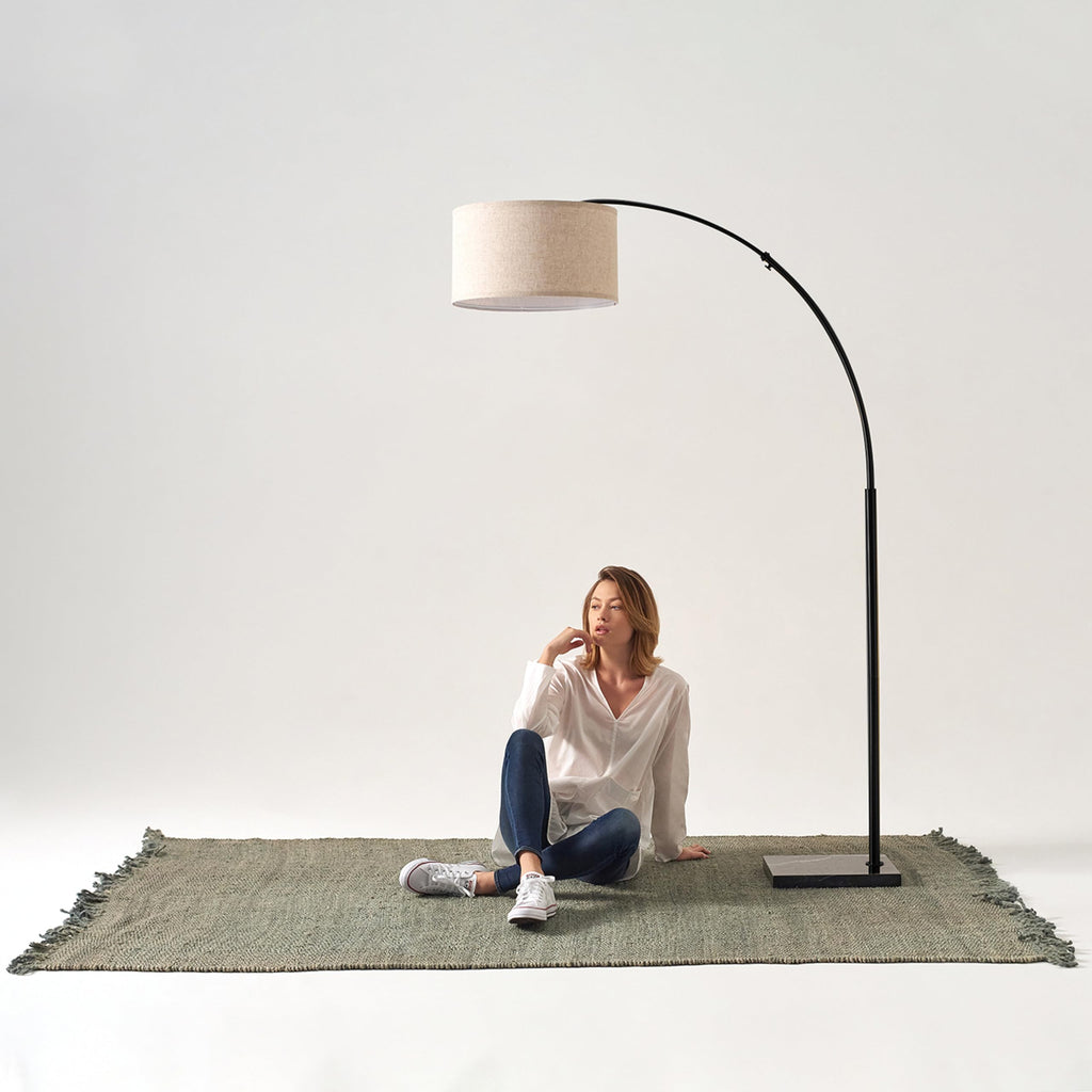 Logan Arc Floor Lamp, Bright Standing Lamp s, Offices & Bedrooms, Modern Living Room Décor, Tall Hanging Floor Lamp
