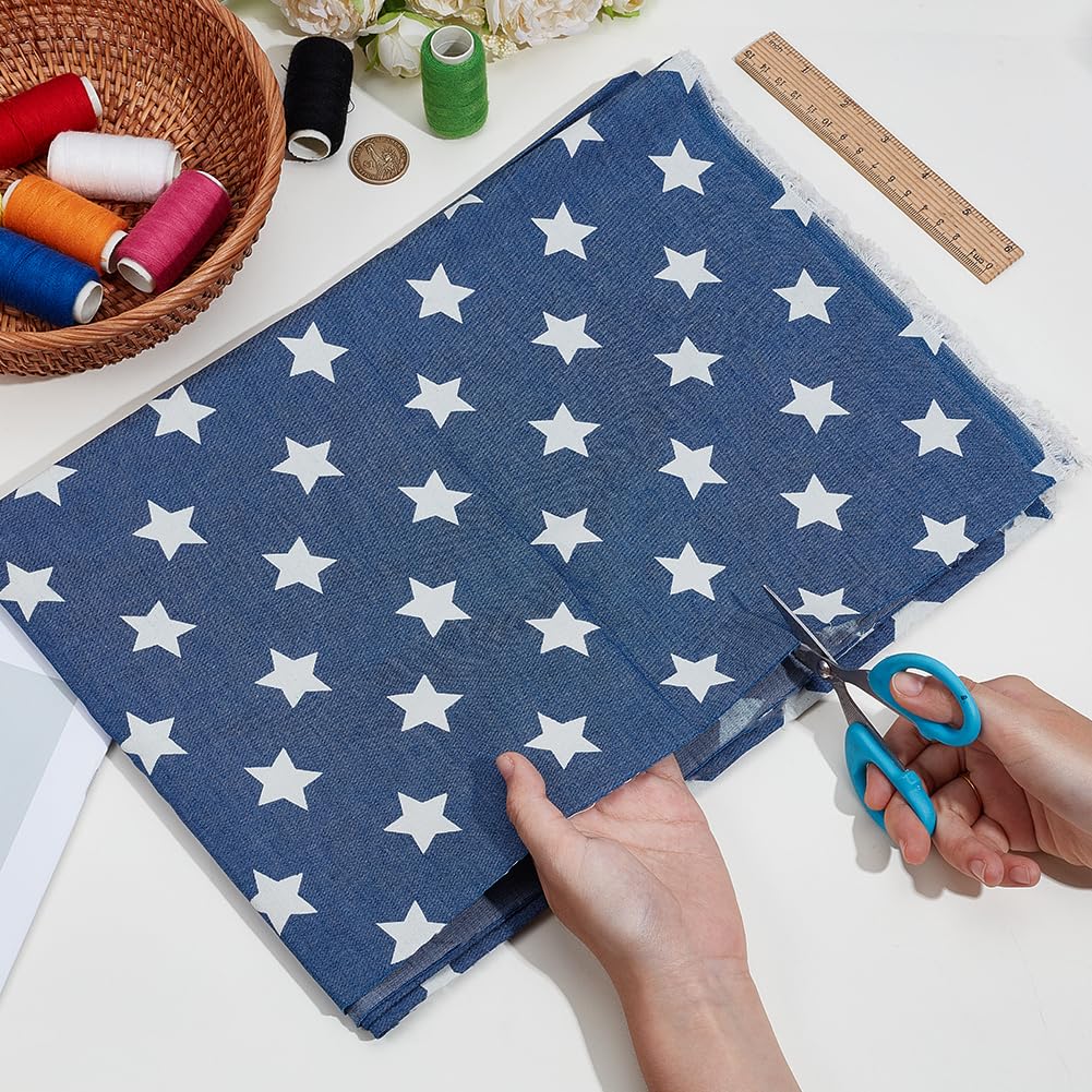 1Pc Star Denim Fabric For Sewing Crafting Supplies